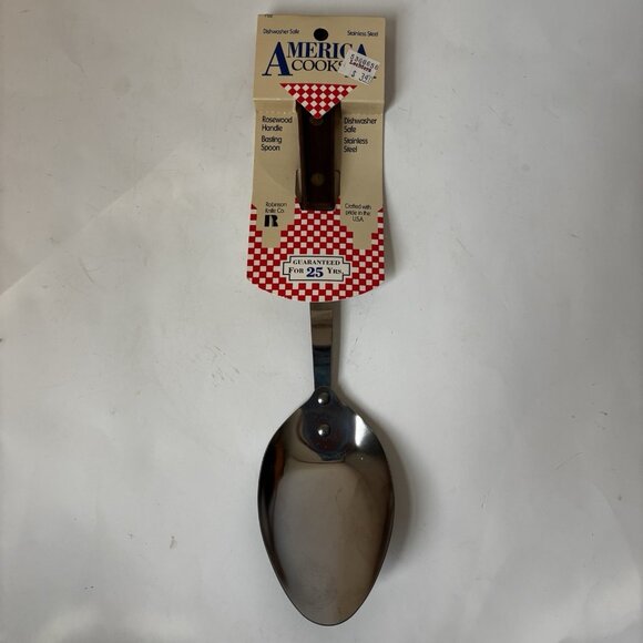 VTG NOS America Cook Rosewood Handle Basting Spoon Stainless Steel USA Made - Picture 6 of 9